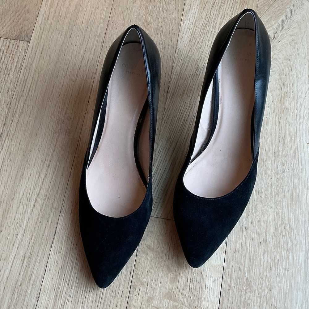 Cole Haan Black Suede Heels